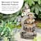 Glitzhome® 22.25" LED 4-Tier Concrete Mermaid Outdoor Fountain
